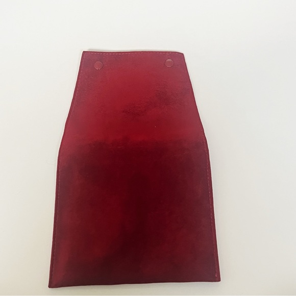 Cartier Red Suede Snap Jewelry Travel Pouch - Picture 4 of 4